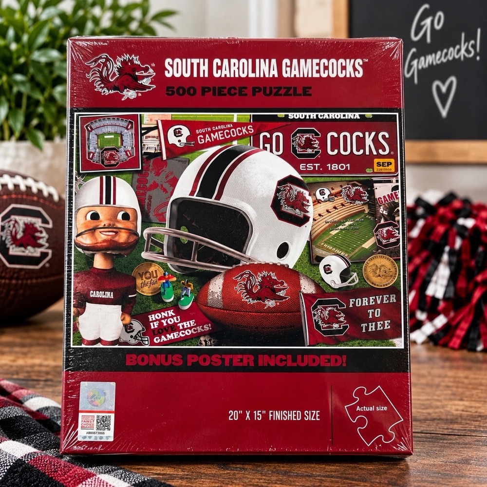 South Carolina Gamecocks 500 Piece Puzzle NCAA Football NEW Sealed YouTheFan